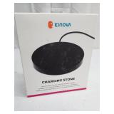 Einova - Eggtronic Stone 10W Wireless Charging Pad for Qi-enabled Devices - Black Marble