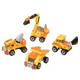 US TOY MX524 Construction Bricks - 4 packs, 4 different vehicles