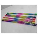 US TOY 2260 Sparkling Rainbow Batons - 6 pack