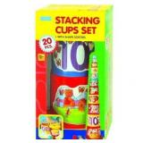 Megcos Carry-Along Stacking Cups & Sorter Bucket -Affordable Gift for your Little One! Item #LMID-1034