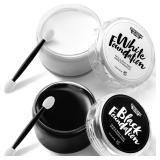 Spooktacular Creations Halloween Black and White Oil Face Body Paint Set 4 OZ with Brushes, Halloween Party Cosplay Clown Sfx Makeup for Adult and Kids