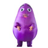 Mr.Ma Rich Inflatable Costume Kids, Purple Eggplant Halloween Mascot Costume for Adult and Kids (Kids (42