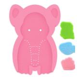 HALLO Soft Infant Bath Sponge Elephant Baby Bath Mat Newborn Comfy Foam Skid-Proof Cushion Odor Free(Pink)