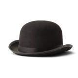 Dress Up America Derby Hats - Derby Bowler Hat for Kids and Adults - Black Velvet Bowler Hat Costume (Adults)