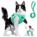 Supet Cat Harness and Leash Set for Walking Cat and Small Dog Harness Soft Mesh Harness Adjustable Cat Vest Harness with Reflective Strap Comfort Fit for Pet Kitten Puppy Rabbit