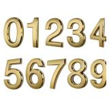 HopeWan Mailbox Numbers, Self Adhesive Door Numbers for Apartment Office Hotel Room, Raised 3D, Gold Shining, 2-3/4IN High.