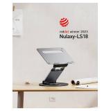 Nulaxy Telescopic 360 Rotating Laptop Stand for Desk Adjustable Height Swivel Pull Out Design Ergonomic Laptop Riser Fits All 10-17" Laptops Computer MacBook, Gray