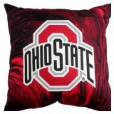 Ohio State Buckeyes 2 Sided Color Swept Decorative Pillow, 16", Made in The USA