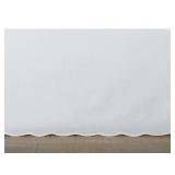 Stone Cottage - Queen Bedskirt, Cotton Tailored Bedskirt with Split Corners, Simple Stylish Home Decor (Solid White, Queen)