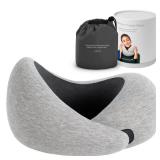 Ostrichpillow Go Neck Pillow - Premium Memory Foam Travel Pillow, 360Âº Ergonomic Design, Asymmetrical Sides, Travel Bag Included, Washable Modal Cover