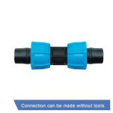 Watts ASC1 ANKA Series High Pressure Poly-Pipe Straight Coupling, 1" x 1" Black Insert Fitting w/ Blue Tapered Nut Seals, High Grade Glass Fiber Reinforced Nylon, Agriculture & Irrigation