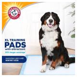 Arm & Hammer for Dogs XL Training Pads | 30% Larger Coverage, New & Improved Super Absorbent, Leak-Proof, Odor Control Quilted Dog Training Pads with Baking Soda| 54 Count Wee Wee Pads