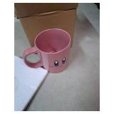 Kirby Big Face 16 Oz Pink Ceramic Mug