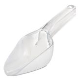 Rubbermaid Commercial Products Plastic Utility Ice Scooper, 6-ounce, Clear, Dishwasher Safe Kitchen Scoop for Weddings/Bar/Ice Bucket/Kitchen/Popcorn