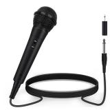 Daakro Handheld Wired Microphone - Dynamic Vocal Mic for Amplifier,Karaoke Microphone w/6.5 ft Cable and ON/Off Switch,Handheld Cardioid Wired Mic for Singing,Compatible w/Amplifier/Mixer/Speaker