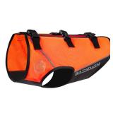 BASSDASH Dog Safety Vest Lightweight Water Resistant Chest Protection Blaze Orange Reflective High Visibility for Hunting Outdoor