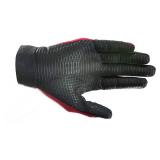 HEAD Leather Racquetball Glove - Web Extra Grip Breathable Glove for Right & Left Hand,Black / Red,Large