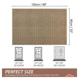 BEQHAUSE Dirt Trapper Door Mat 32" x 48", Non-Slip Washable Doormats Entrance Mat, Dirt Resistant and Absorbent Welcome Mat, Low Profile Floor Mats for Front Back Door and Entryway, Taupe