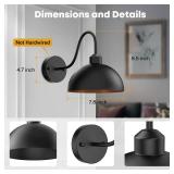 NookNova Battery Operated Wall Sconce, Wireless Sconces Set of 2 Battery Operated Light Sconces Battery Powered Wall Sconce with Remote Black Wall Sconces for Bedroom Hallway Living Room