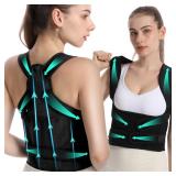 KKM Back Brace Posture Corrector for Women and Men, Scoliosis and Hunchback Correction, Adjustable Back Straightener Provides Shape For Neck Shoulders Back(Waistline 31-38 Inch, Medium)