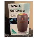 NIZONI Whisper Quiet Mini HUMIDIFIER - 2 Misting Modes - Up to 6 Hours Use - USB