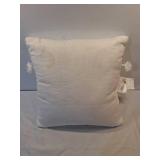 20"x20" Textural Solid Square Indoor Outdoor Throw Pillow White - Thresholdâ¢ designed with Studio McGee