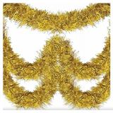 25 Feet Foil Fringe Garland Metallic Tassle Banner Wall Hanging Tinsel (4" x 25