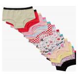 Alyce Intimates Girls Panties, Assorted Solids & Prints Pack of 11. Size 16