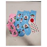 Holiday Christmas Socks, 4 Different Designs,Cheerful For The Holidays,