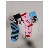 Holiday Christmas Socks, 4 Different Designs,Cheerful For The Holidays