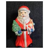 Vintage Ceramic Santa Claus Holiday Decor, 10"