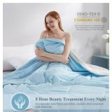 Elegear Cooling Comforter King Absorbs Body Heat to Keep Cool, Cooling Blanket for Hot Sleepers Japanese Arc-Chill 3.0 Cool Tech Fabric Summer Comforter Hypo-Allergenic Cooling Quilt - 90" x 108" Blue