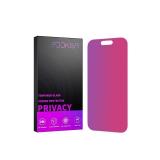 PDDKISS Compatible for iPhone 16 Plus/iPhone 15 Plus Privacy Screen Protector Tempered Glass 6.7 Inch, Pink Gradient Anti Spy Anti Blue Light HD Easy Installation