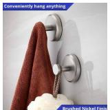 HOME SO Suction Cup Hooks for Shower, Bathroom, Kitchen, Glass Door, Mirror, Tile  Loofah, Towel, Coat, Bath Robe for Hanging up to 15 lbs  Polished Matte Chrome, Brushed Nickel (2-pack)