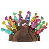 WODOHOLO Thanksgiving Decor, Wooden Turkey Lollipop Holder, Cake Pop Stand, Candy Table Display, Fall Decor for Home, Fireplace Shelf Decor