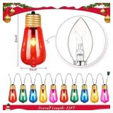 VIHOSE 13.5 ft Giant Large Christmas Lights 8" Jumbo Xmas String Lights with 10 Colorful Bulbs Multicolor C7 Light Bulbs Christmas Lights C7 Large String Lights for Indoor Outdoor (Classic Style)