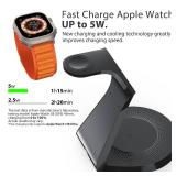 Charging Station 3 in 1for Apple Devices,Mag-Safe Charger Stand Fast Charging,Wireless Charger for iPhone 16/15/14/13/12 Series,& AirPods,& iWatch(30W USB-C Charger Included)