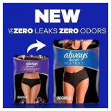 Always Discreet Boutique Incontinence and Postpartum Underwear for Women, Maximum Protection, L, Black, 18 Count (Packaging May Vary)