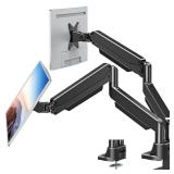 MOUNT PRO Dual Monitor Stand Fits Max 42 Inch Computer Screen, Heavy Duty Premium Monitor Mount for 2 Monitors, Each Arm Holds up to 33lbs, Ultrawide 2 Monitor Desk Mount, VESA Mount 75x75mm/100x100mm