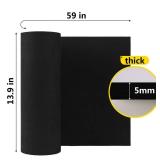 Doping Black Foam Sheets Roll, 5mm Thick Premium Cosplay EVA Foam Sheet, 13.9" x 59" with High Density 86kg/m3 Craft Foam for Costume, DIY Projects (5mm Black)