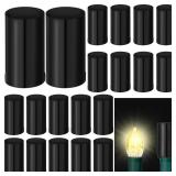 Cinnvoice 20 Pcs No Glow Christmas Bulbs Light Caps Compatible with C7 LED String Lights Rubber String Lights Caps Soft Christmas Light Caps Blackout Light Cap Covers