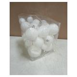 Prextex White Christmas Ornaments Balls - 36 pcs White Christmas Ornaments Decorations - Shatterproof Xmas Tree Ornaments with Hanging Loops for Holiday, Wreath, Party Decor (6 Styles, 3 Sizes)