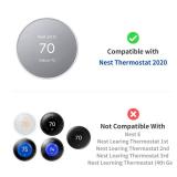 Petrichor Wall Plate Cover   Compatible with Google Nest Thermostat Accessory 2020   Trim Kit, Easy Installation   Snow