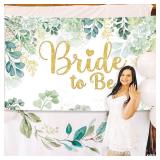 KatchOn, Green Bride to Be Banner   XtraLarge, 72x44 Inch | Sage Green Bride to Be Sign for Bridal Shower Decorations | Wedding Shower Decorations | Bride to Be Backdrop | Bride to Be Decorations