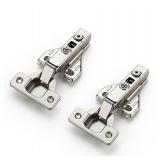 Ravinte 1 Pair 2 Packs Full Overlay Cabinet Door Hinges,105 Degree Adjustable Concealed Kitchen Cabinet Hinges Soft Close for Face Frame Cabinet