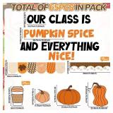 Thanksgiving Bulletin Board Decorations Autumn Coffee Bulletin Board Set Thanksgiving Classroom Wall Decor Fall Pumpkin Paper Cutout Autumn Classroom Decoration Fall Paper Cutting Decor School Supply