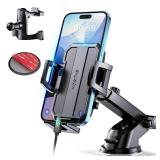 SUUSON Upgraded 3 in 1 Car Phone Holder Mount [Powerful Suction] Phone Mount for Car Dashboard Air Vent Windshield,for All iPhone Android Phone (Black)