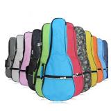 HOT SEAL Waterproof Durable Colorful Ukulele Case Bag with Storage (23/24in, black)