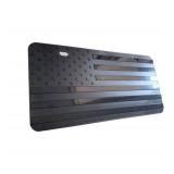 Generic Embossed American Flag License Plate Premium Quality Thick Durable Novelty USA Patriotic,black