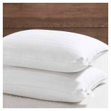 downluxe Down Alternative Pillows Queen Size Set of 2   Hotel Collection Soft Bed Pillows for Sleeping, Perfect for Side, Back and Stomach Sleepers, 20 X 28